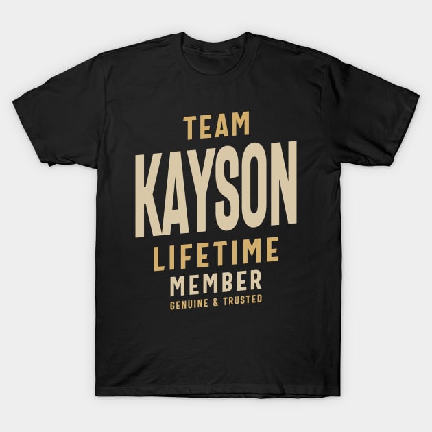 Team Kayson Lifetime Member Personalized Name T-Shirt by cidolopez